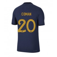 Fotbalové Dres Francie Kingsley Coman #20 Domácí MS 2022 Krátký Rukáv
